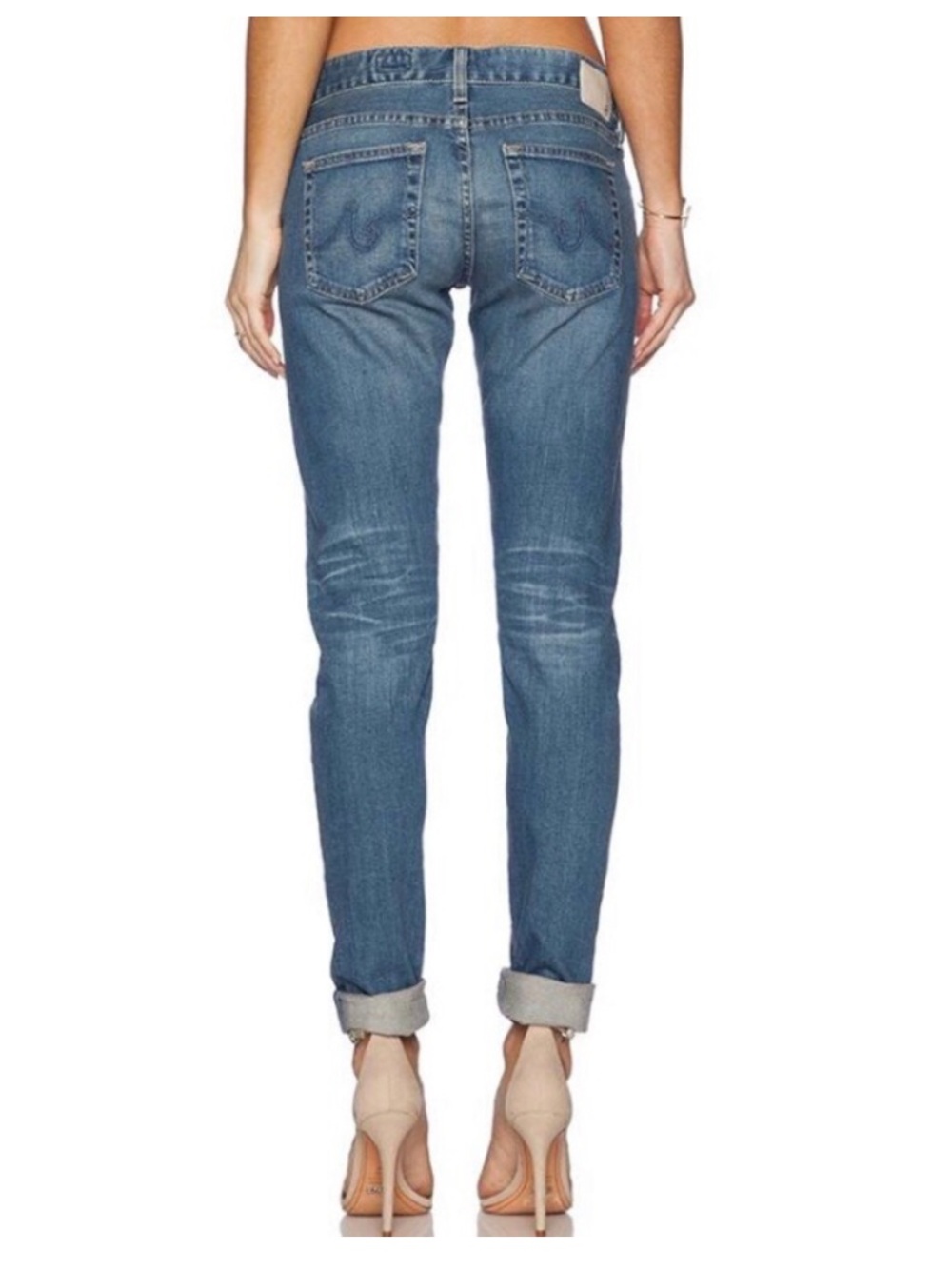 AG Nikki Adriano Goldschmied Relaxed Skinny Jeans - Medium Blue Wash very EUC!
